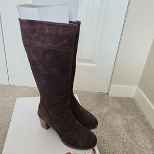 Hush Puppies Dark Brown Heeled Boots